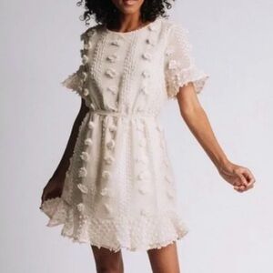 &Merci large boho cream neutral dress dots so lovely lined